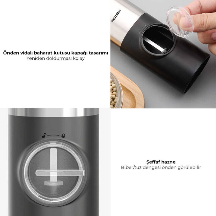 Neutron Elektrikli Tuz/Baharat Öğütücü Tekli - 7
