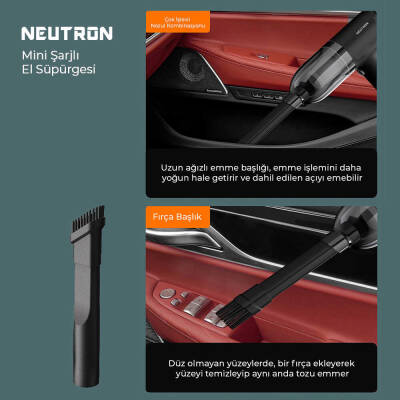 Neutron Şarjlı Mini Araç İçi El Süpürgesi - 5