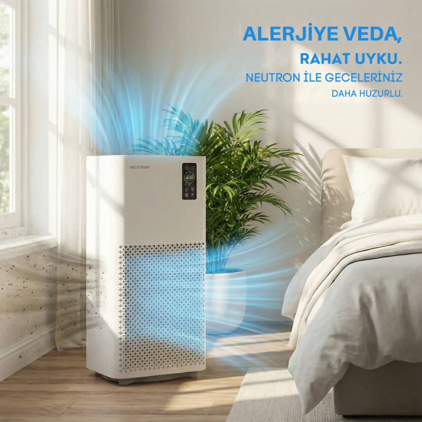 NEUTRON Hepa 13 Filtreli Hava Temizleyici, 3 Katmanlı Filtre, Geniş Ortamlar için Hava Temizleme Cihazı - 5