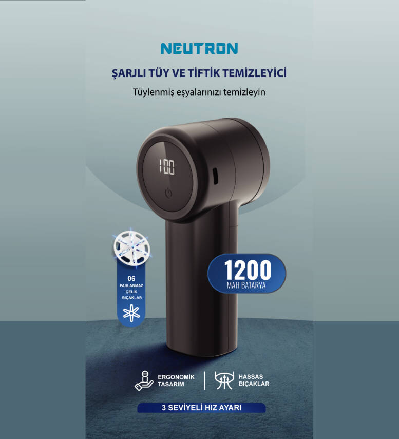 Neutron Göstergeli Şarjlı Tüy ve Tiftik Temizleyici - 1