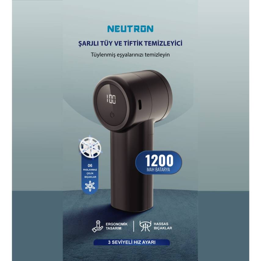 Neutron Göstergeli Şarjlı Tüy ve Tiftik Temizleyici - 1