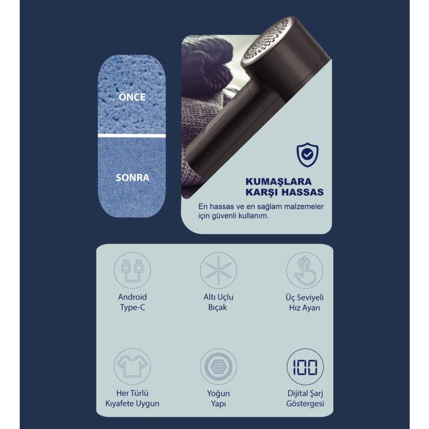 Neutron Göstergeli Şarjlı Tüy ve Tiftik Temizleyici - 2