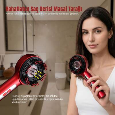 NEUTRON Şarjlı Saç Masaj ve Bakım Tarağı, Taşınabilir Şarj Edilebilir Saç Derisi Tarağı - 4