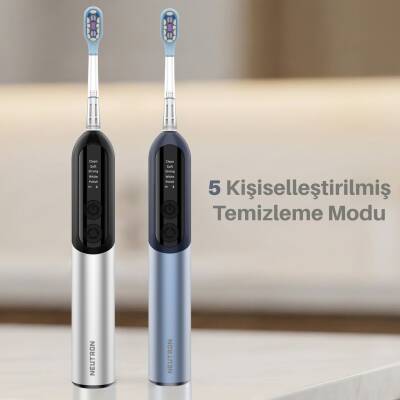 NEUTRON Şarjlı Sonik Diş Fırçası, Dijital Ekranlı Şarjlı Diş Fırçası (Siyah) - 6