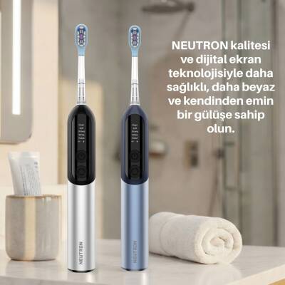 NEUTRON Şarjlı Sonik Diş Fırçası, Dijital Ekranlı Şarjlı Diş Fırçası (Siyah) - 5