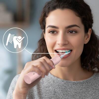 NEUTRON Şarjlı Sonik Diş Fırçası, Şarjlı Siyah Diş Fırçası Pembe - 2