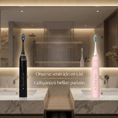 NEUTRON Şarjlı Sonik Diş Fırçası, Şarjlı Siyah Diş Fırçası Pembe - 6