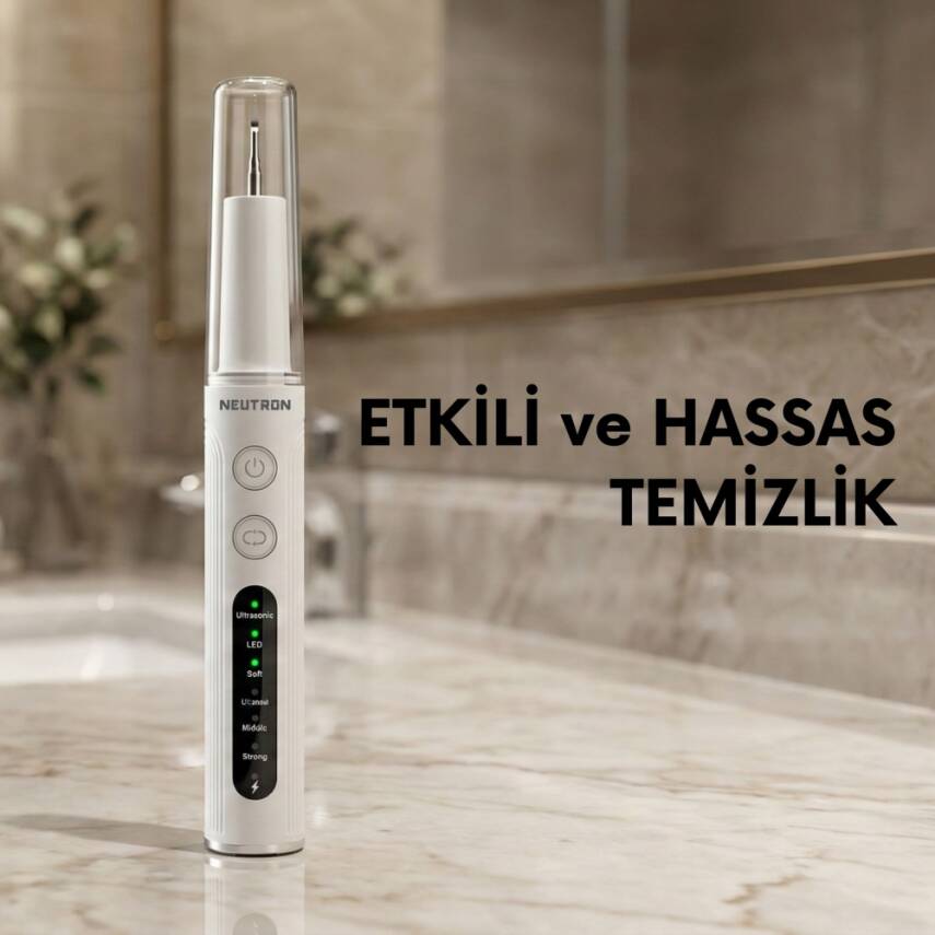 NEUTRON Şarjlı Ultrasonik Diş Tartarı Temizleyici ve Beyazlatıcı, Evde Profesyonel Ağız Bakımı - 3