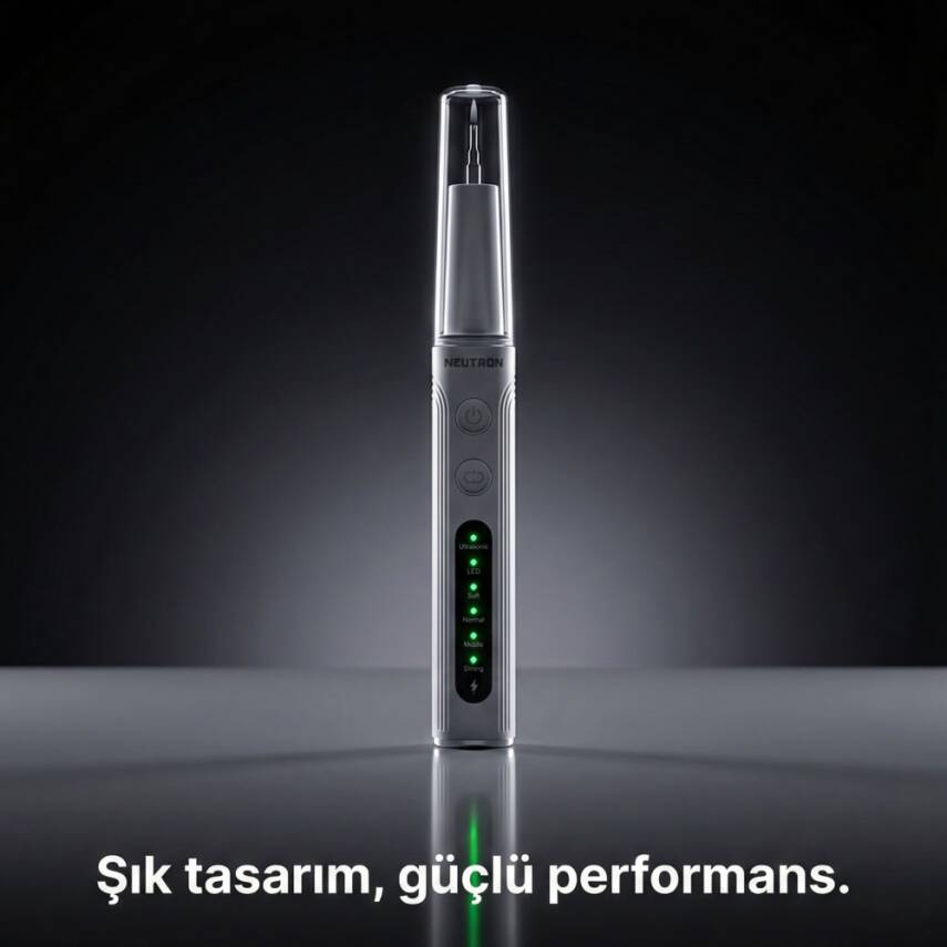 NEUTRON Şarjlı Ultrasonik Diş Tartarı Temizleyici ve Beyazlatıcı, Evde Profesyonel Ağız Bakımı - 6