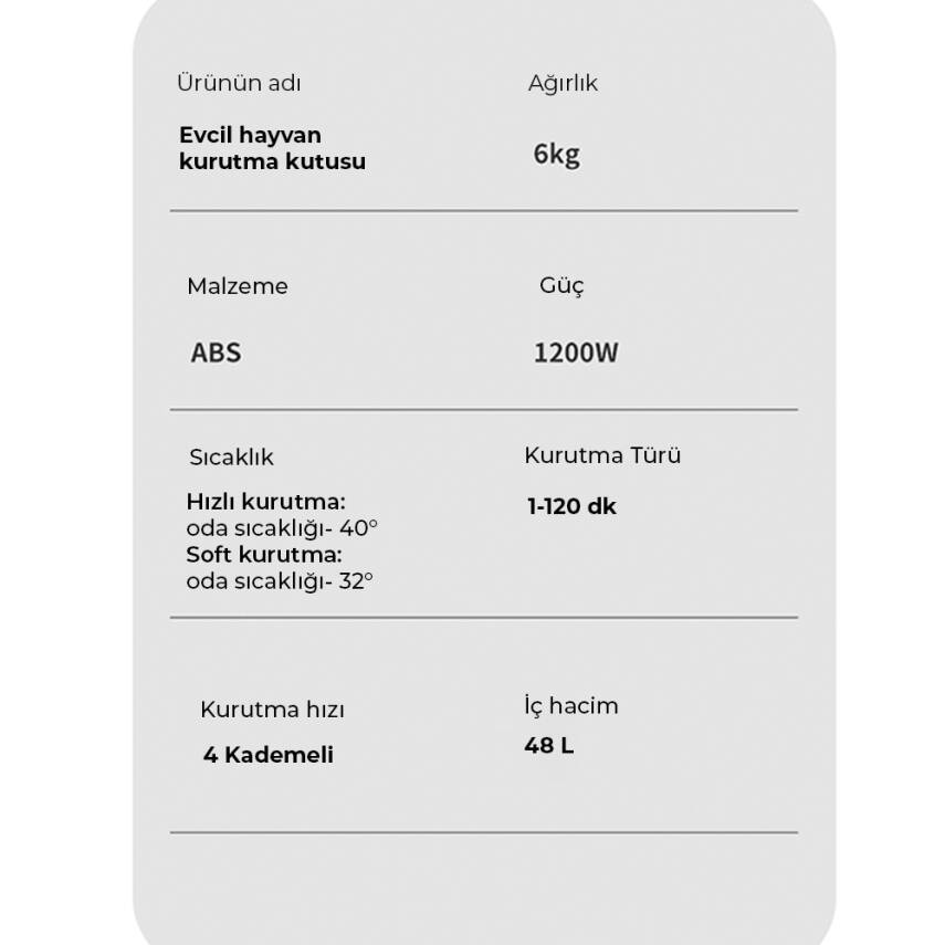 Neutron Evcil Hayvan Kurutma Kutusu - 7