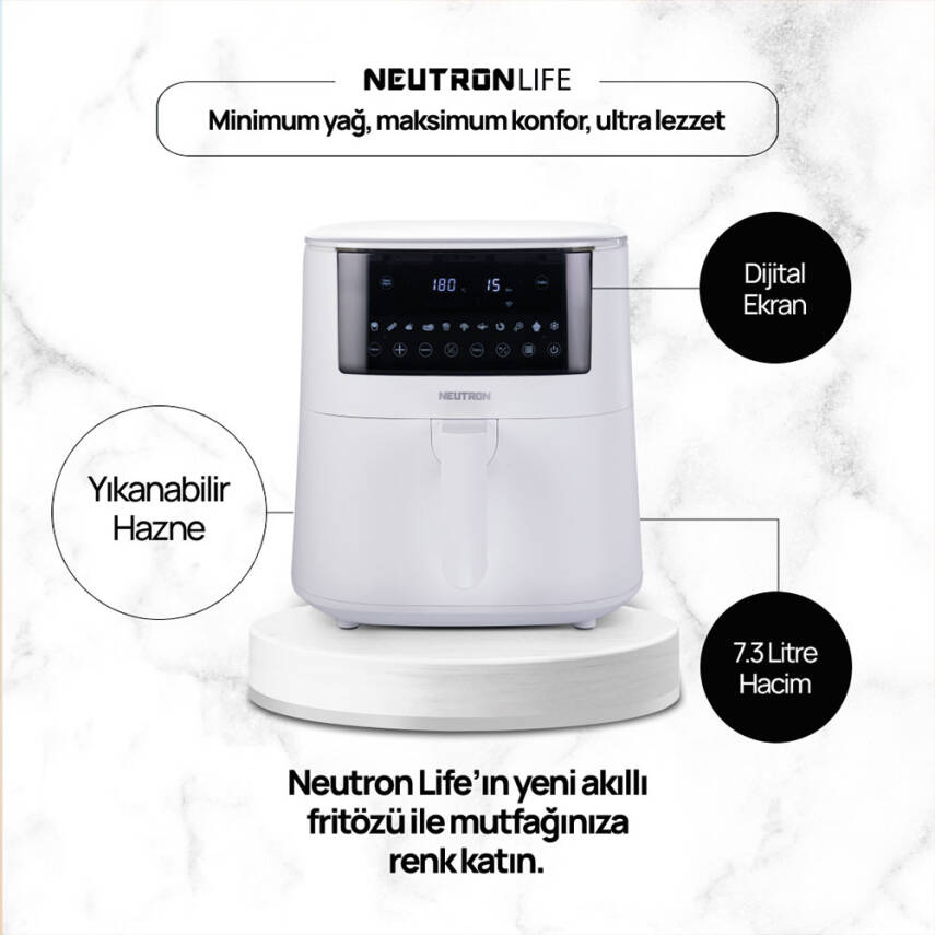 Neutron Smart Air Fryer Akıllı Fritöz XXL 7.3 Litre - 5