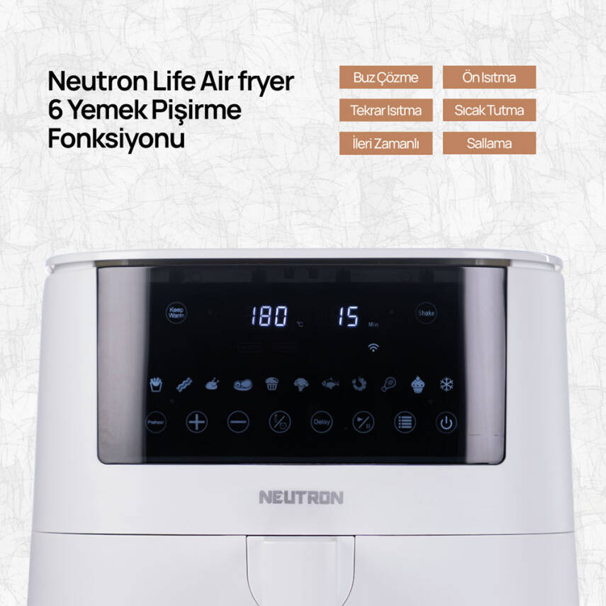 Neutron Smart Air Fryer Akıllı Fritöz XXL 7.3 Litre - 7