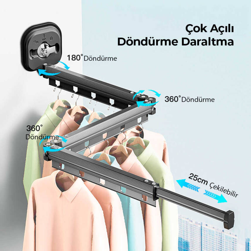 Neutron Vakumlu Katlanabilir Askılık 3'lü - 4