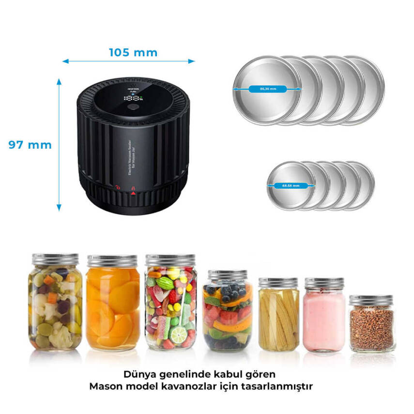 Neutron Vakumlu Kavanoz Kapağı Kapatma Cihazı - 6