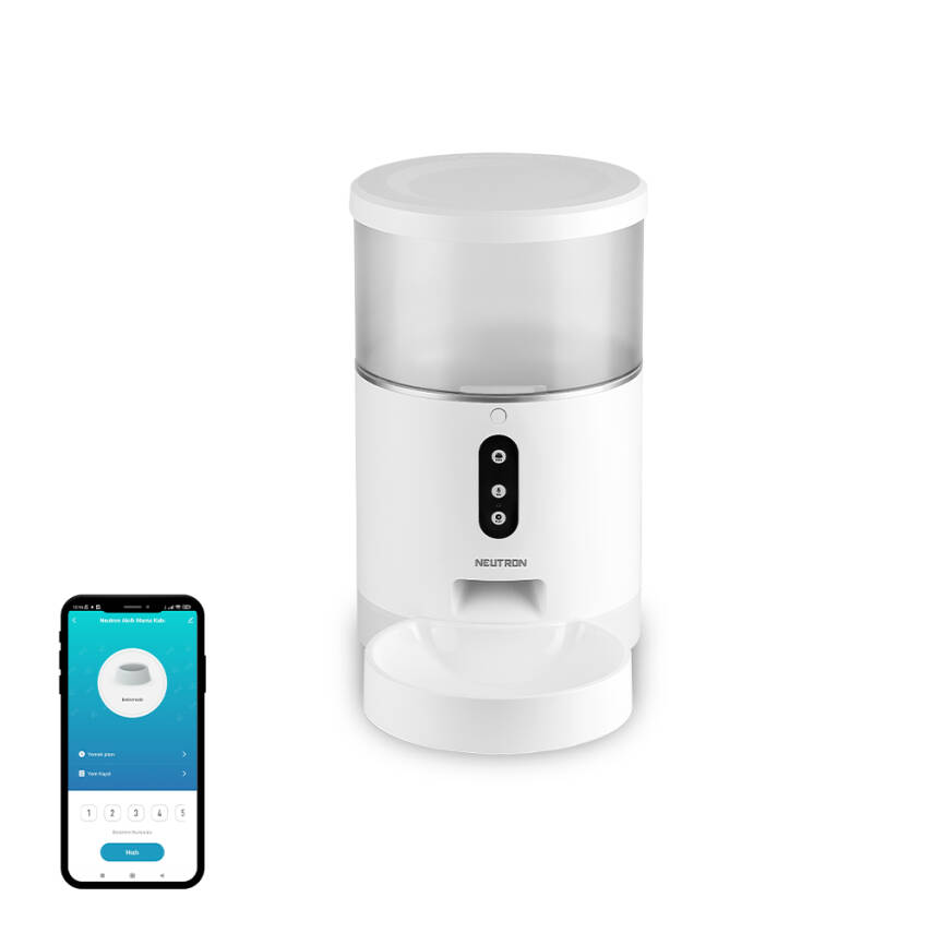 Neutron Wifi Destekli Evcil Hayvan Akıllı Mama Kabı 4L - 1